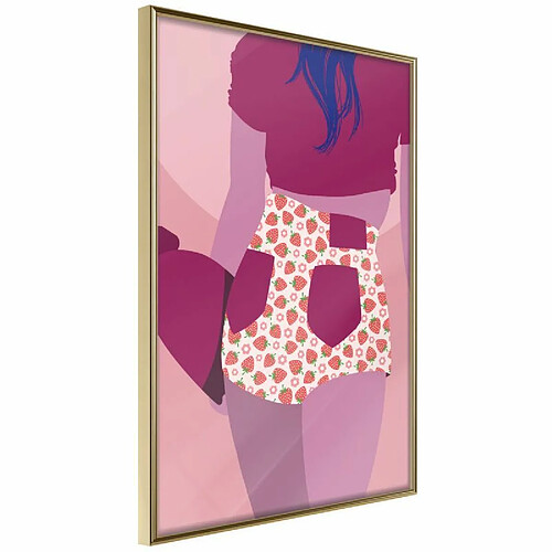 Paris Prix Affiche Murale Encadrée Fruity Shorts 40 x 60 cm Or