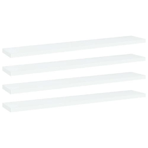 vidaXL Panneaux de bibliothèque 4 pcs blanc bois d’ingénierie