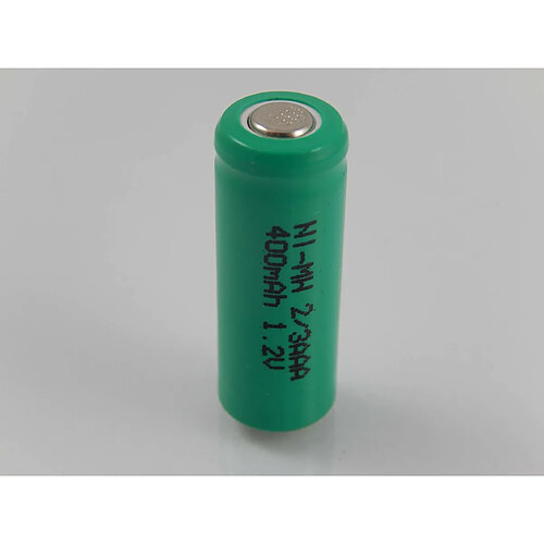 vhbw Batterie 2/3AAA NI-MH 400mAh (1.2V) Flattop pour la fabrication de modèles, éclairage solaire, téléphone, etc.