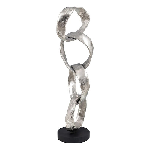 BigBuy Home Figurine Décorative 21 x 15 x 63 cm Noir Argent