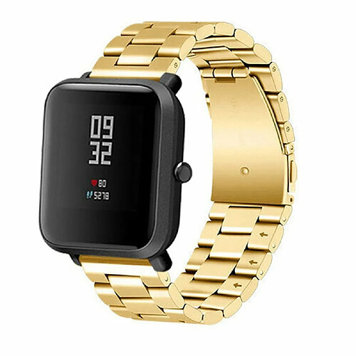 PHONECARE Bracelet en Acier Inoxydable Taille Ajustable Avec Fermoir par Clic + Outil pour Amazfit Bip - Or