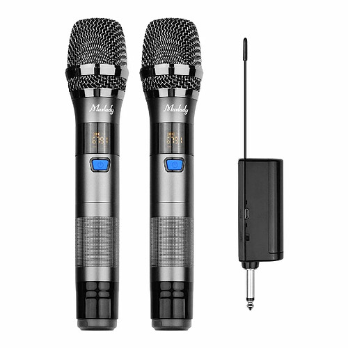 Justgreenbox Système de microphone sans fil UHF 1 TX et 1 RX, 2 PCs