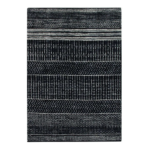 Thedecofactory VINTAGE IN&OUT - Tapis intérieur-extérieur vintage bleu noir 160x230