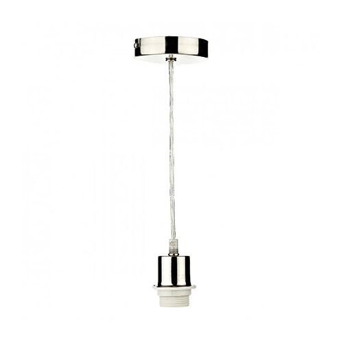 Luminaire Center Suspension design Simple Chrome satiné 1 ampoule 8,5cm