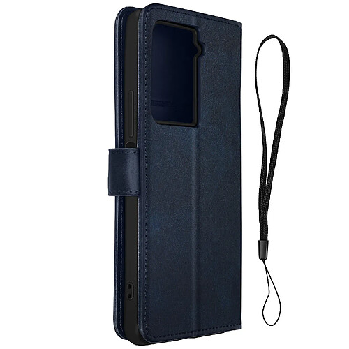 Avizar Étui pour HTC U23 Pro Clapet Portefeuille Fonction Stand Sleek Cover Bleu Nuit