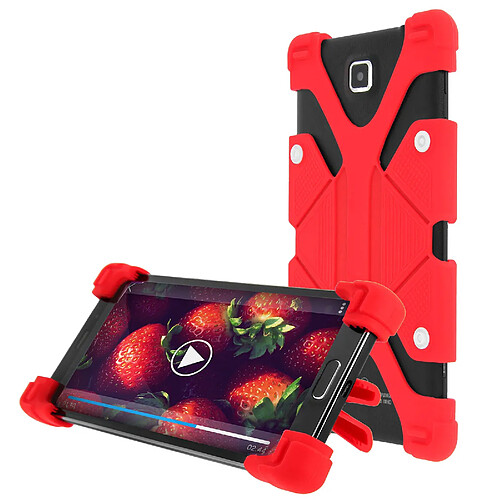 Avizar Coque Antichocs Universelle support vidéo Rouge pour HTC Desire 728