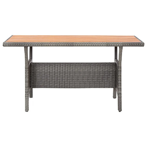 Maison Chic Table de jardin | Table d'extérieur Gris 120x70x66 cm Bois d'acacia massif -GKD44552