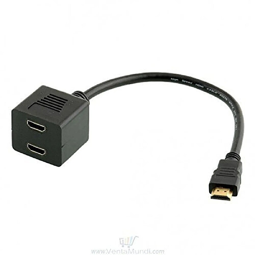 Ansonic Splitter 2 x HDMI femelle vers Câble HDMI Mâle 30 cm Noir connectique Or