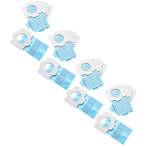 vhbw 20x Sacs compatible avec Makita DCL182, DCL182Z, DCL182ZB, DCL182ZW, CL121DZX aspirateur - papier, 11,8cm x 6cm, bleu clair