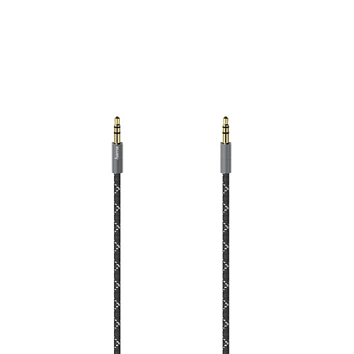 HAMA Câble audio, jack mâle 3,5 mm/con. mâle, stéréo, métal., doré, 0,75 m