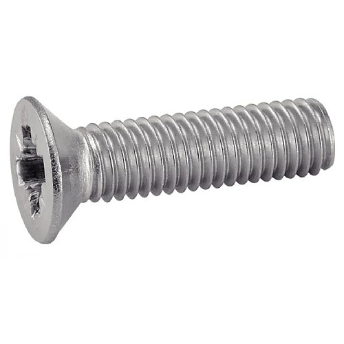 Vis à métaux tête fraisée cruciforme pozidrive inox A2 DIN 965 4X8 boîte de 200 - ACTON - 622144X8