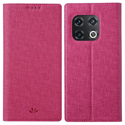 Etui en PU VILI auto-absorbé avec support et porte-carte, rose pour votre OnePlus 10 Pro 5G