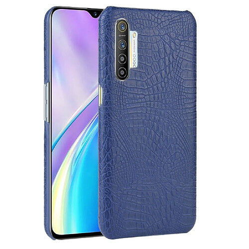 Wewoo Coque Rigide Pour les cas de choc PC + PU Crocodile antichoc OPPO Realme XT / X2 / K5 Bleu