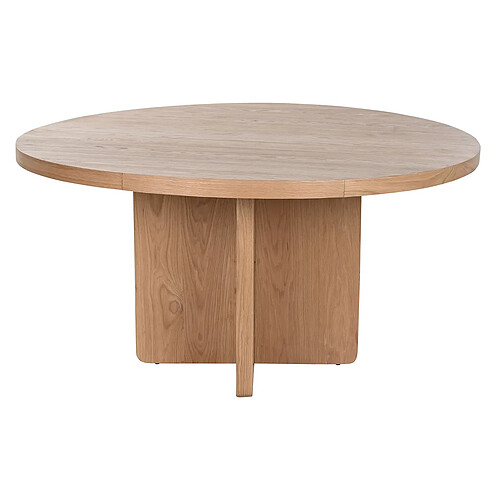 Pegane Table à manger, table de repas ronde en bois coloris naturel - diamètre 152 x Hauteur 76 cm