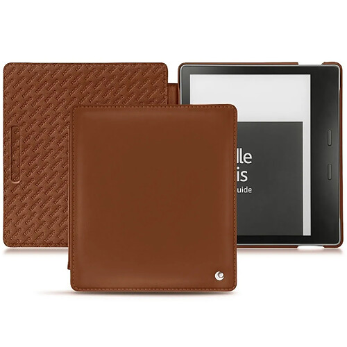 Housse cuir Amazon Kindle Oasis (2019) - Rabat horizontal - Marron ( Nappa - Pantone #8B4720 ) - NOREVE