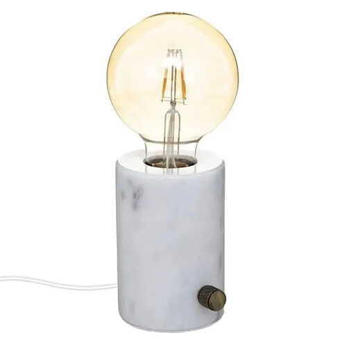 Atmosphera, Createur D'Interieur Lampe saba marbre Dimm H11,5 cm Blanc - ATMOSPHERA