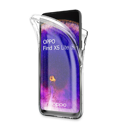 Visiodirect Coque 360 degré pour Oppo Find X5 Lite 5G 6,43" - Coque protection intégrale transparente Avant et arrièrs - Antichoc