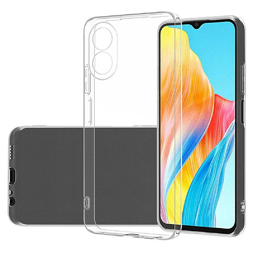 Htdmobiles Coque pour Oppo A18 / A38 - housse etui silicone gel fine + film ecran - TRANSPARENT TPU