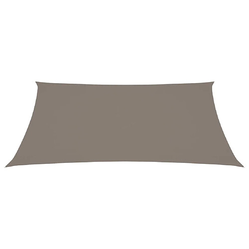 Helloshop26 Voile d'ombrage parasol tissu oxford rectangulaire 2 x 3 m taupe 02_0009599