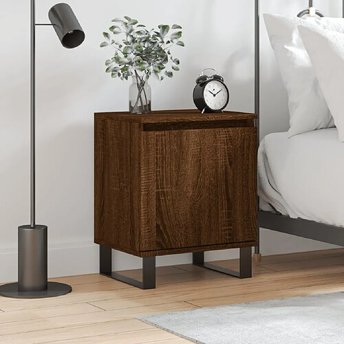 Maison Chic Table de chevet,Table de Nuit,Meuble de Rangement chêne marron 40x30x50 cm bois d'ingénierie