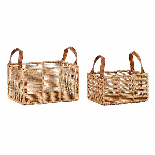 Set de basket DKD Home Decor Métal Corde Boho (36 x 27 x 33 cm) (36 x 27 x 20 cm)