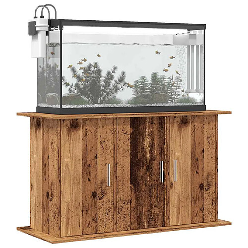 vidaXL Support pour aquarium vieux bois 101x41x58 cm bois d'ingénierie