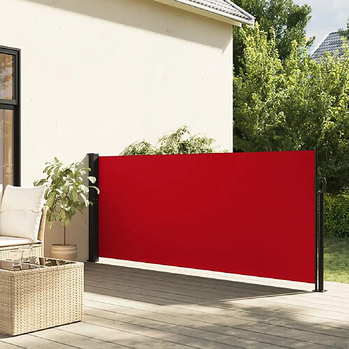 vidaXL Auvent latéral rétractable rouge 120x600 cm