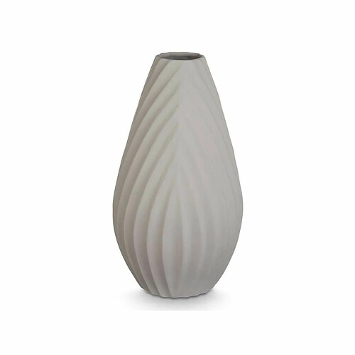 Gift Decor Vase Rayures Gris Céramique 26 x 49 x 26 cm