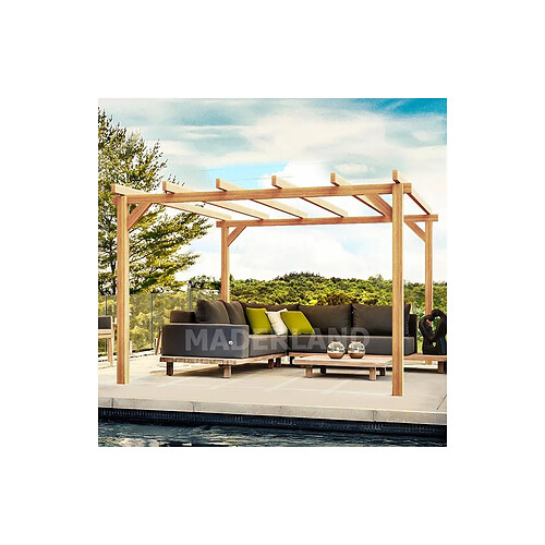 Maderland Pergola en bois lamellé-collé Linares 300 x 300 cm