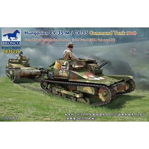 Hungarian CV-35.M/CV-35 Command Tank(2in1)Carro VeloceL3/35 Itali Tankette - 1:35e - Bronco Models