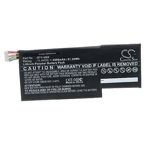 vhbw Batterie compatible avec MSI GF63 Thin 9SC-089CN, GF75, GF75 8RC-039XTR ordinateur portable Notebook (4500mAh, 11,4V, Li-polymère)