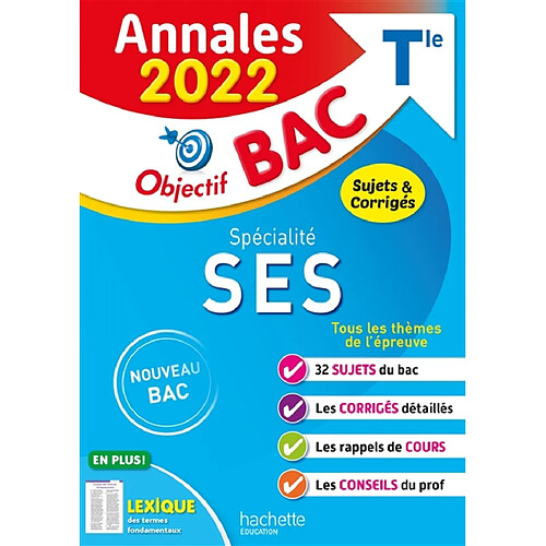 SES spécialité terminale : annales 2022, sujets & corrigés : nouveau bac · Occasion