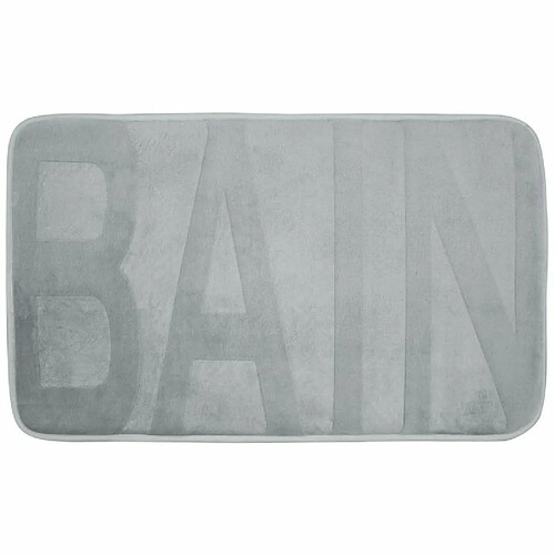 Paris Prix Tapis de Bain Microfibre Relief 45x75cm Gris Clair