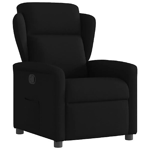 vidaXL Fauteuil inclinable Noir Tissu