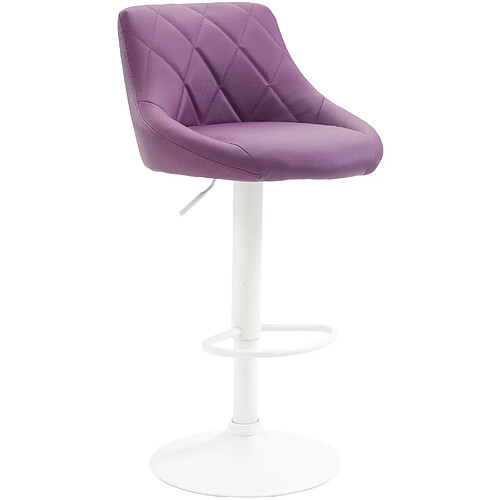 Non Tabouret de bar Lazio simili cuir blanc