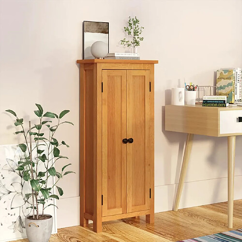 vidaXL Armoire de rangement 50x22x110 cm Bois de chêne massif