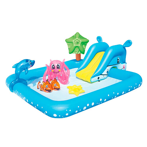 Piscine Gonflable pour Enfants Bestway Aquarium 239x206x86 cm Avec Toboggan