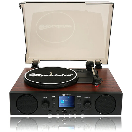 Roadstar TTR-8850ED+BT Tourne-disque vinyle 33/45/78 tr/min, radio FM/Dab+/RDS, Bluetooth, port USB/carte SD