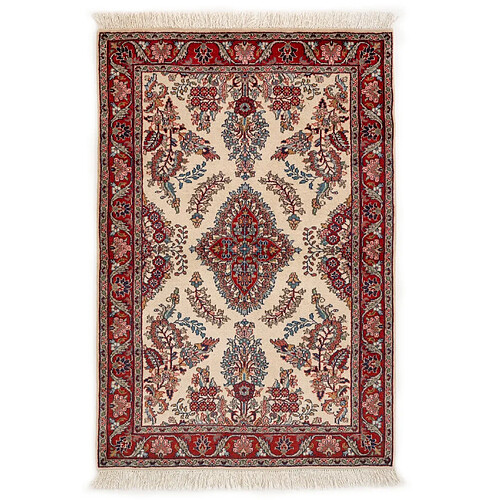 Vidal Tapis de laine 158x105 rouge Tabriz