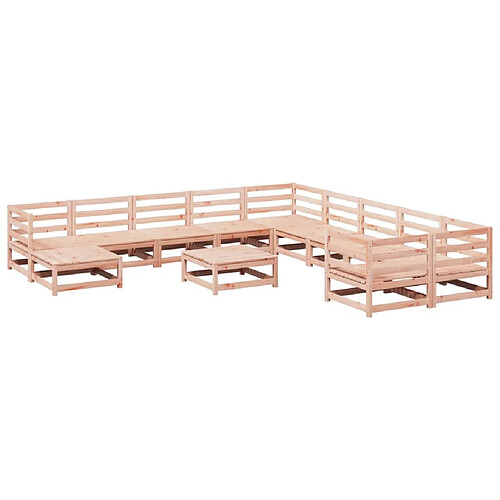 vidaXL Salon de jardin 12 pcs bois massif sapin de douglas