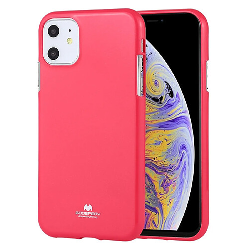 Wewoo Coque Souple JELLY TPU anti-choc et anti-rayures pour iPhone 11 Rose Rouge