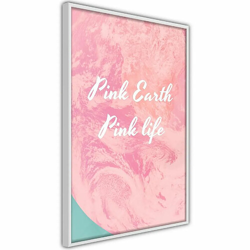 Paris Prix Affiche Murale Encadrée Pink Life 30 x 45 cm Blanc