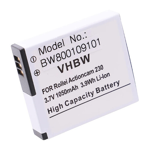 vhbw Li-Ion batterie 1000mAh (3.7V) pour caméra Video Maginon Action Cam AC-800W