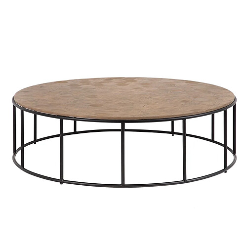 BigBuy Home Table Basse Naturel 120 x 120 x 35 cm