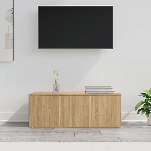 vidaXL Meuble TV Chêne sonoma 80x34x30 cm Bois d'ingénierie