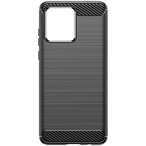 Avizar Coque pour Motorola Moto G84 Flexible Effet Carbone Classic Carb Noir