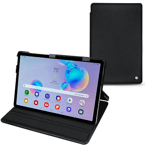 Housse cuir Samsung Galaxy Tab S6 Lite - Rabat horizontal - Noir élégant ( Noir / Black ) - NOREVE