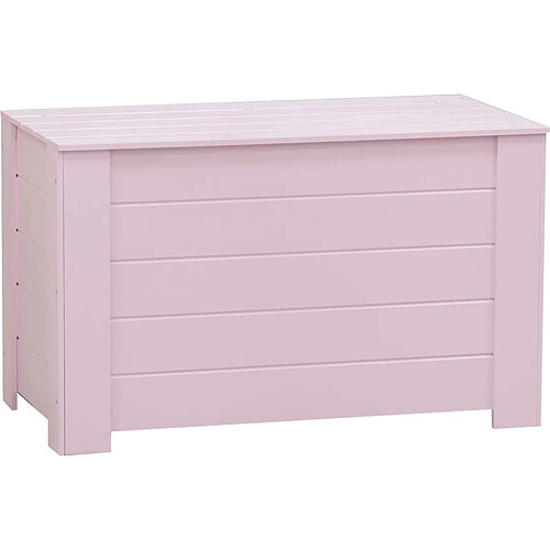 Pinus Coffre de rangement en pin 77 x 40 x 50 cm rose.