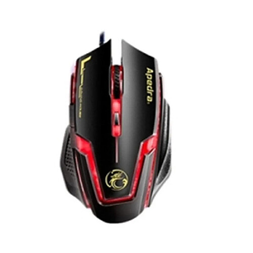 Universal A9 Gaming High Precision Mouse a mené quatre boutons de respiration à quatre couleurs USB 6 boutons 3200 dpi