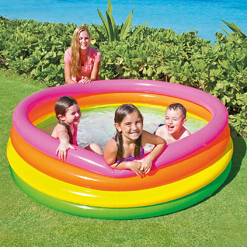 INTEX Piscine gonflable Sunset 4 anneaux 168x46 cm